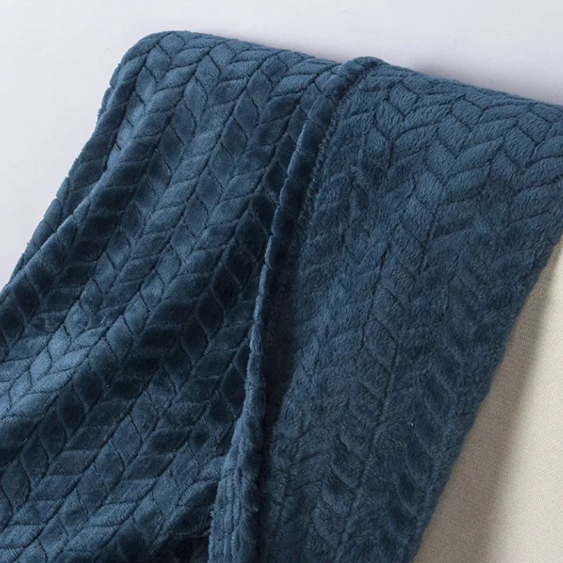 電気ベアフットチャンキージャカード二層マイクロファイバー高級居心地の良いフランネルフリース極性シャギー結合加重エルメス加熱ブランケットソファ旅行ソファ用