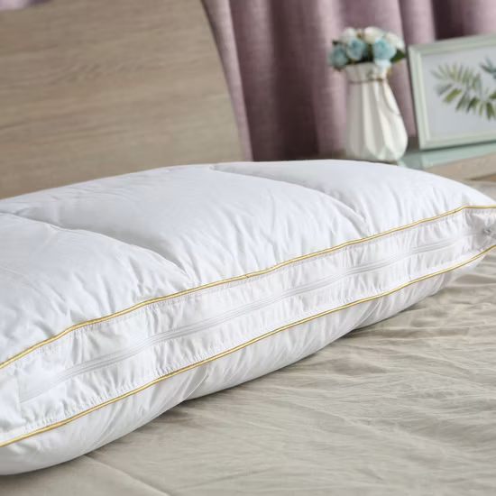 ハイレベルで贅沢な快適なビッグチェック柄メモリーファイバー枕