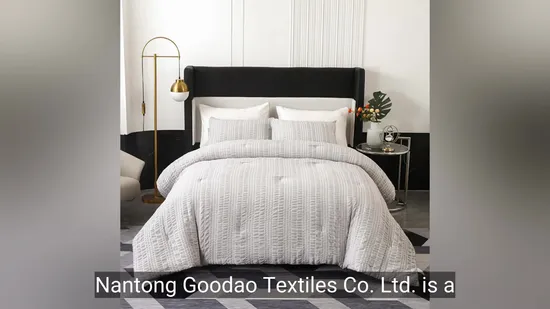 カスタムプリントホテルクイーンサイズコットン高級キルト寝具セット