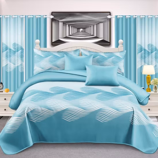 中国ホームテキスタイル 3D 超音波キルト固体ベッドカバー幾何学模様のベッドシーツマイクロファイバーキルト